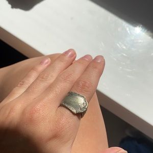 Recycled silverware ring